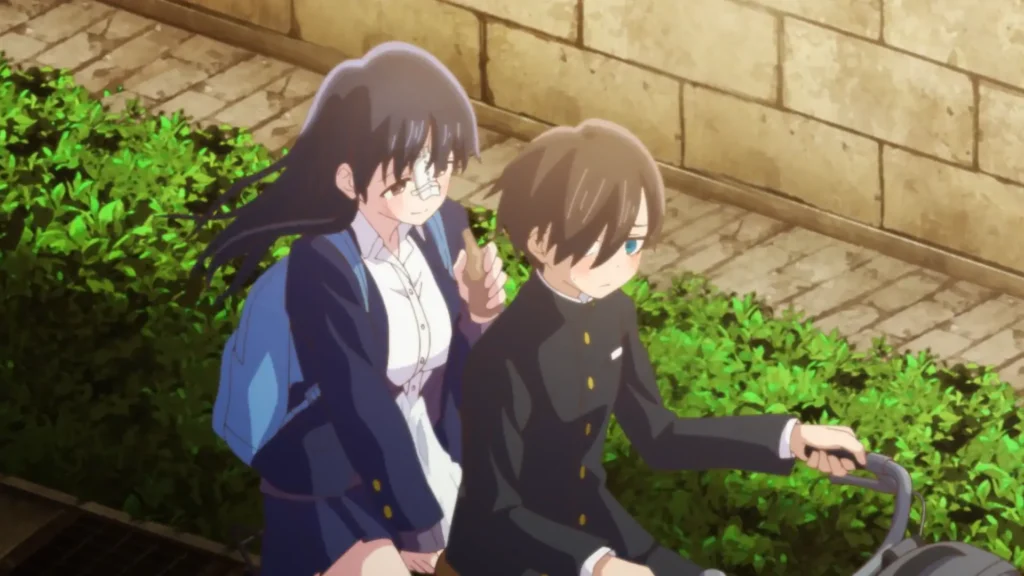 Best 10 Short Romance Anime Suggestions 1 the dangers in my heart bicycle scene
