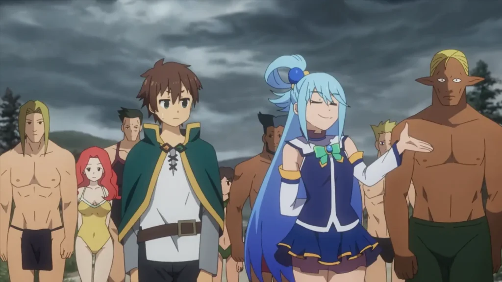Best Isekai Anime Ranked: Top 7 Recommendations from Comedy to Dark Fantasy 1 isekai anime konosuba swimming scene
