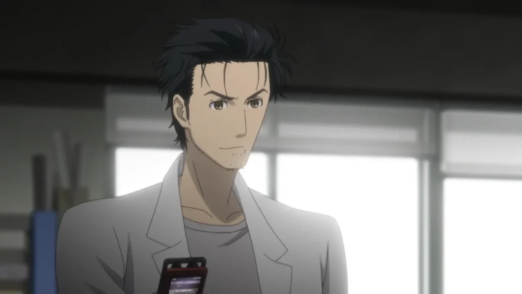 Ranking of Masterpiece Anime That Will Go Down in History 3 steins gate okabe looks at phone