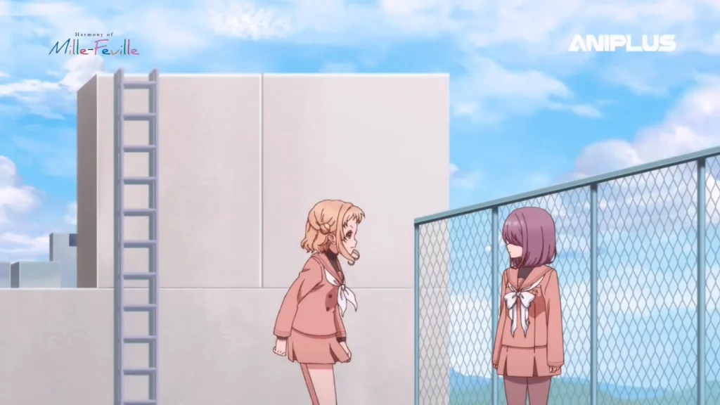 Top 10 Best Friendship Anime of 2025: Heartwarming Bonds & Epic Team-Ups You Must Watch 8 Harmony of mille feuille roof scene